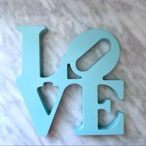 Turquoise / Aqua Love Sign
